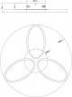 Ovals LED Semi Flush Ceiling Light